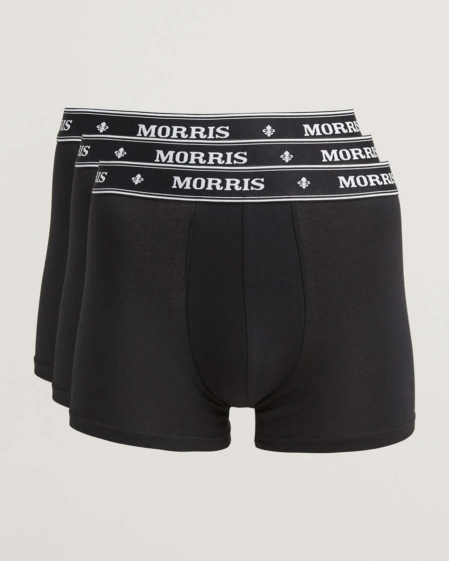 Morris Boxer Brief 3-Pack Black – Sort