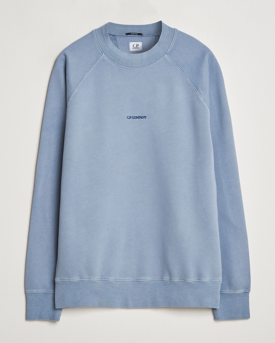 Herre | 50% udsalg | C.P. Company | Brushed Emerized Fleece Sweatshirt Light Blue