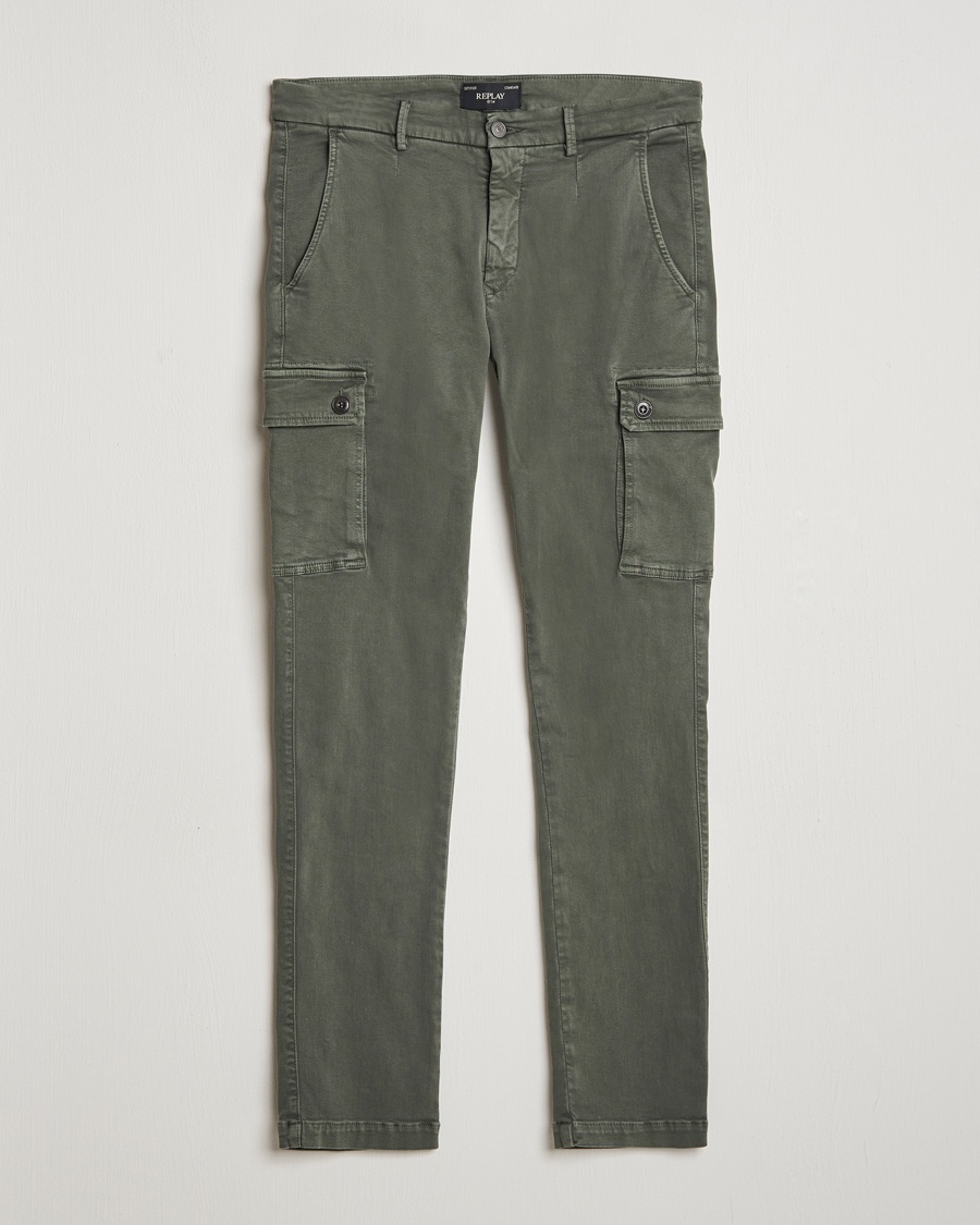 Replay Jaan Hyperflex Cargo Pants Dark Green – Grøn