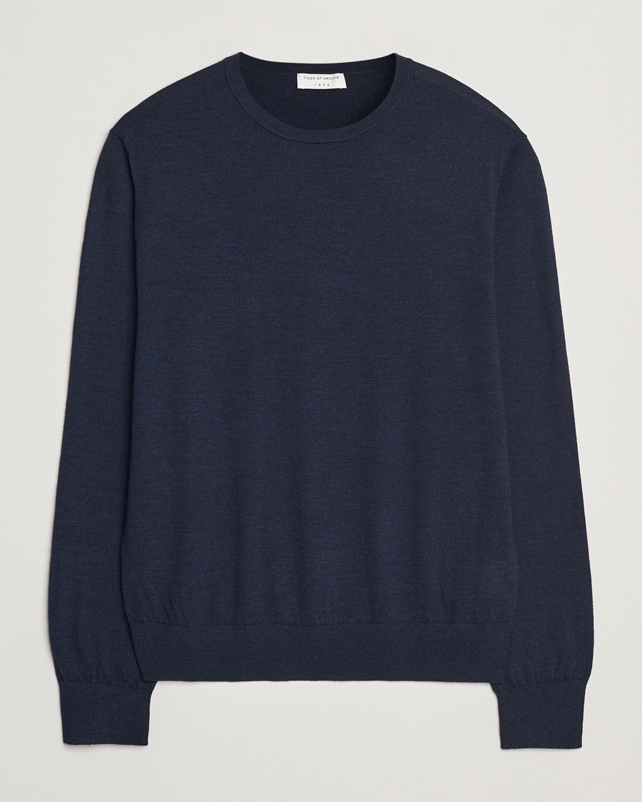 Tiger of Sweden Connor Crew Neck Pullover Light Ink – Blå