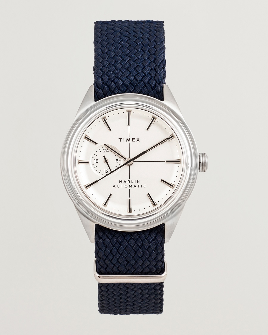 Timex Marlin Jet Automatic 38mm White Dial – Blå