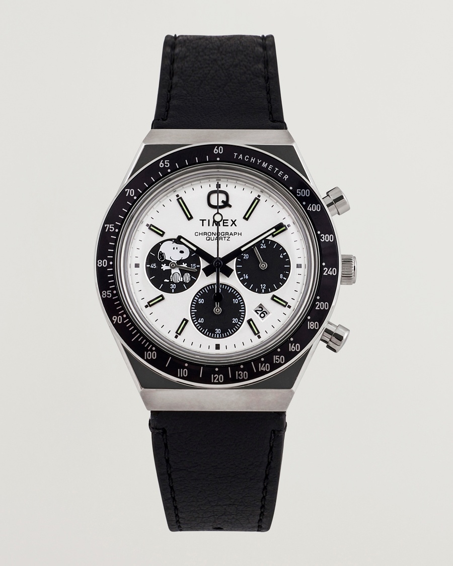 Herre | | Timex | Q Snoopy Chronograph 40mm White Dial