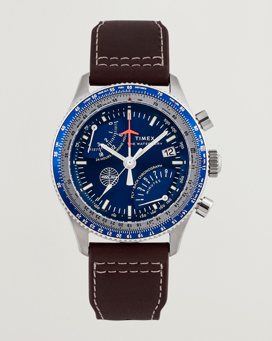 Timex Pan Am Flyback Chronograph 43mm Blue Dial – Blå