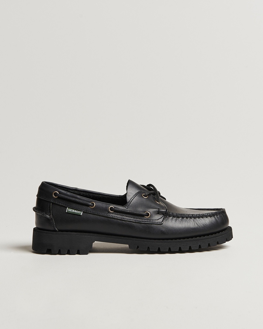 Sebago Ranger Waxy Leather Loafer Total Black – Sort