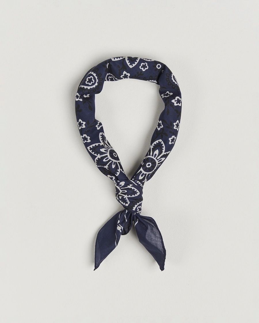 Drake's Drake'sClassic Paisley BandanaNavy – Blå