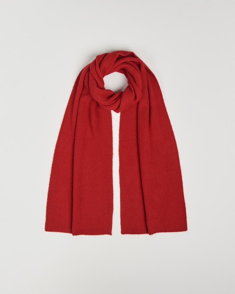 Le Bonnet Lambswool/Caregora Scarf Framboise – Rød