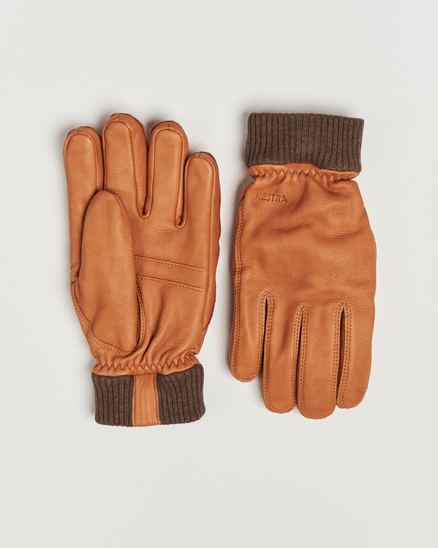 Hestra Tore Deerskin Primaloft Lined Glove Cognac – Brun
