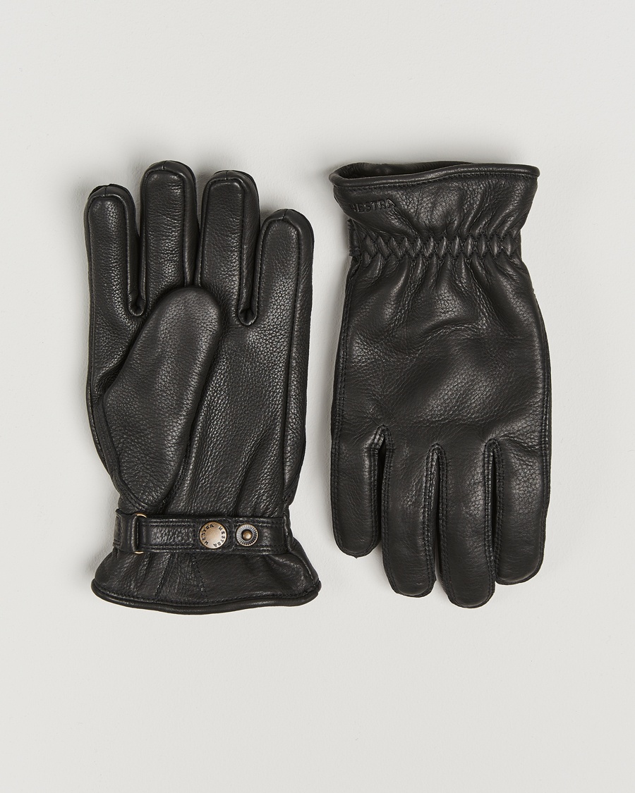 Hestra Burensvik Deerskin Wool Pile Glove Black – Sort