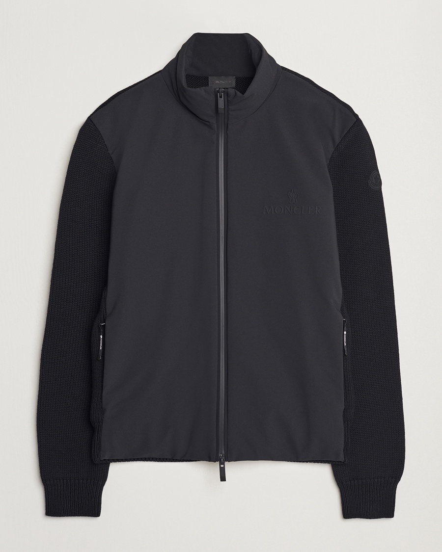 Moncler Hybrid Zip Cardigan Black – Sort