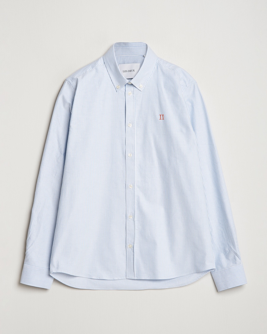 Les Deux Konrad Contrast Oxford Shirt Light Blue/White – Blå