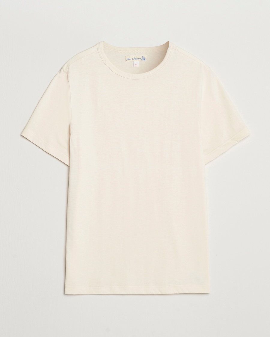Merz b. Schwanen 1950s Classic Loopwheeled T-shirt Nature – Hvid