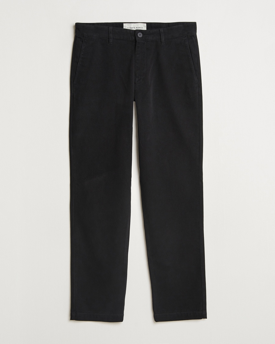 A Day's March Miller Cotton/Lyocell Trousers Black – Sort