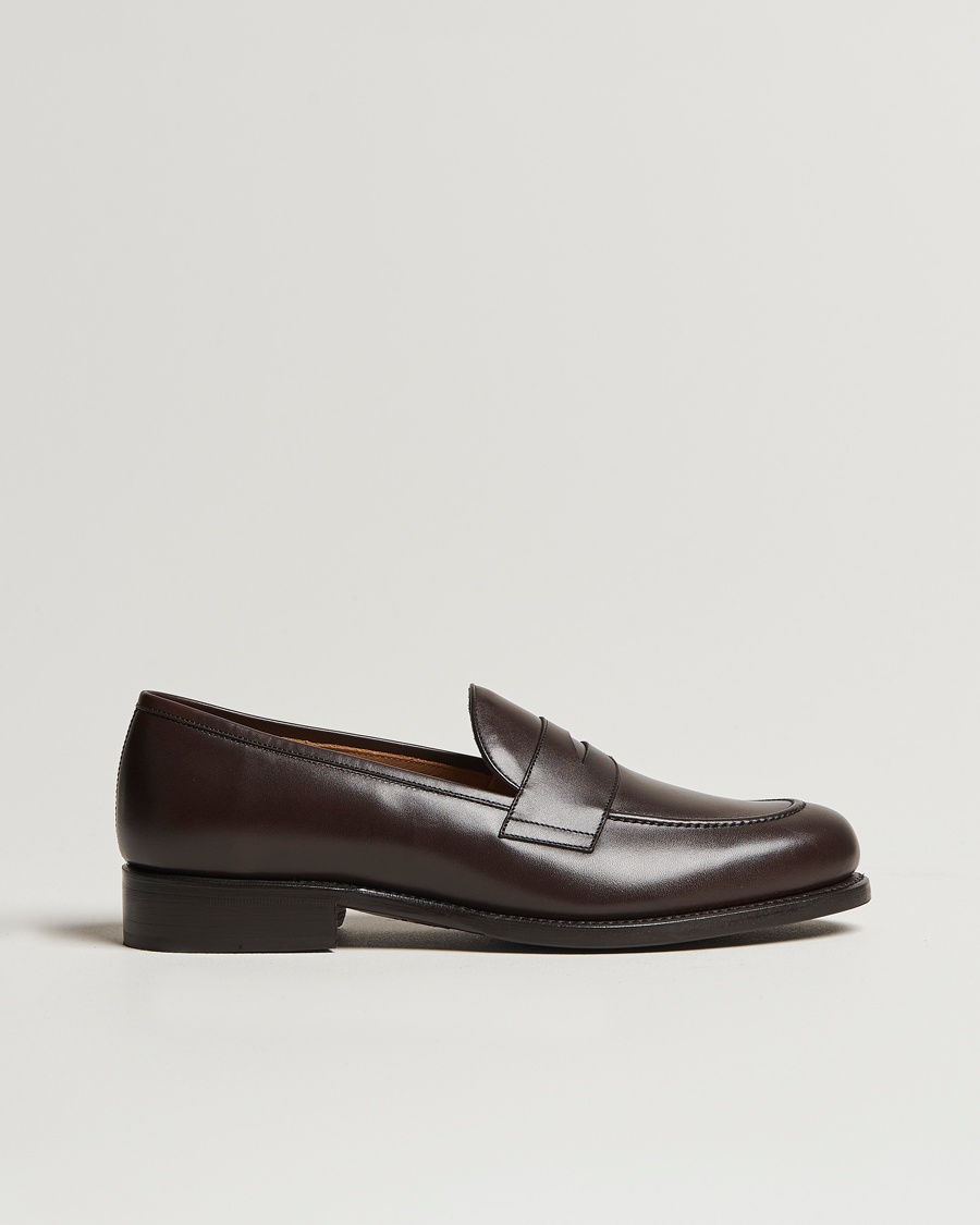 Herre | | Oscar Jacobson | Penny Loafers Dark Mud Brown