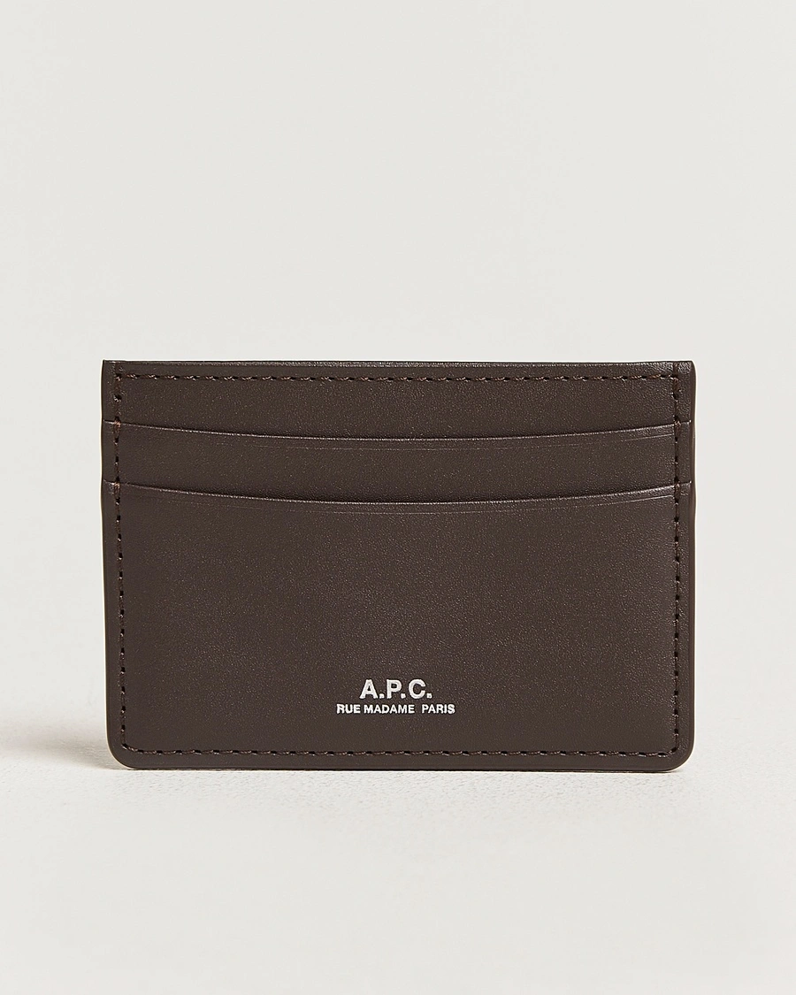 A.P.C. A.P.C.Calf Leather Card HolderDark Brown – Brun