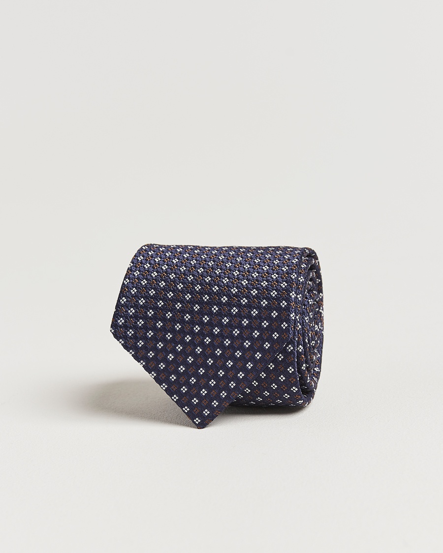 Herre | Business & Beyond - Formal | Amanda Christensen | Silk Printed Flower 8cm Tie Navy