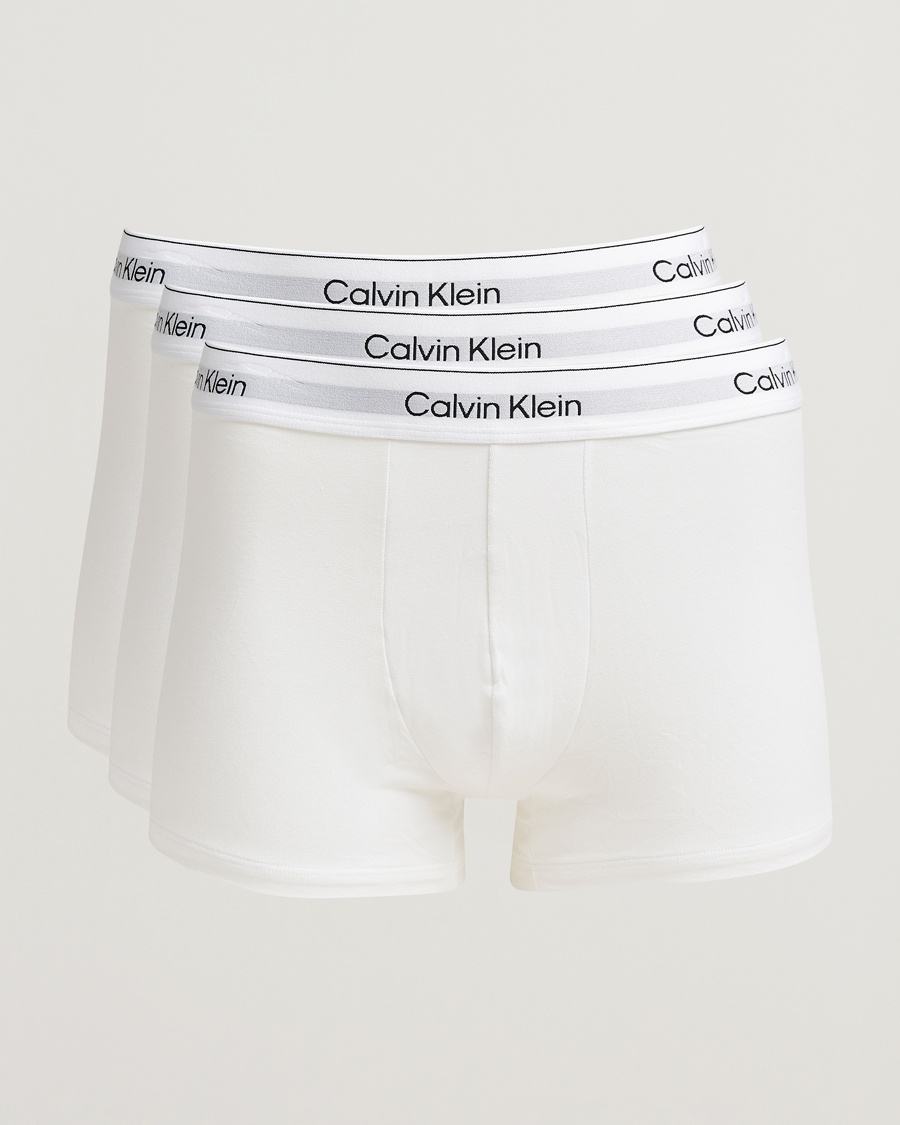 Calvin Klein 3-Pack Icon Cotton Stretch Relaxed Trunk White – Hvid