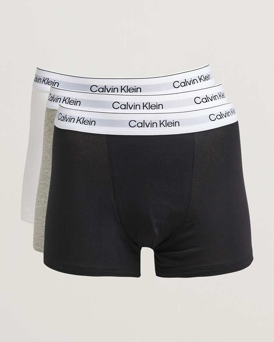 Calvin Klein 3-Pack Icon Cotton Stretch Relaxed Trunk Black/White/Grey – Flerfarvet