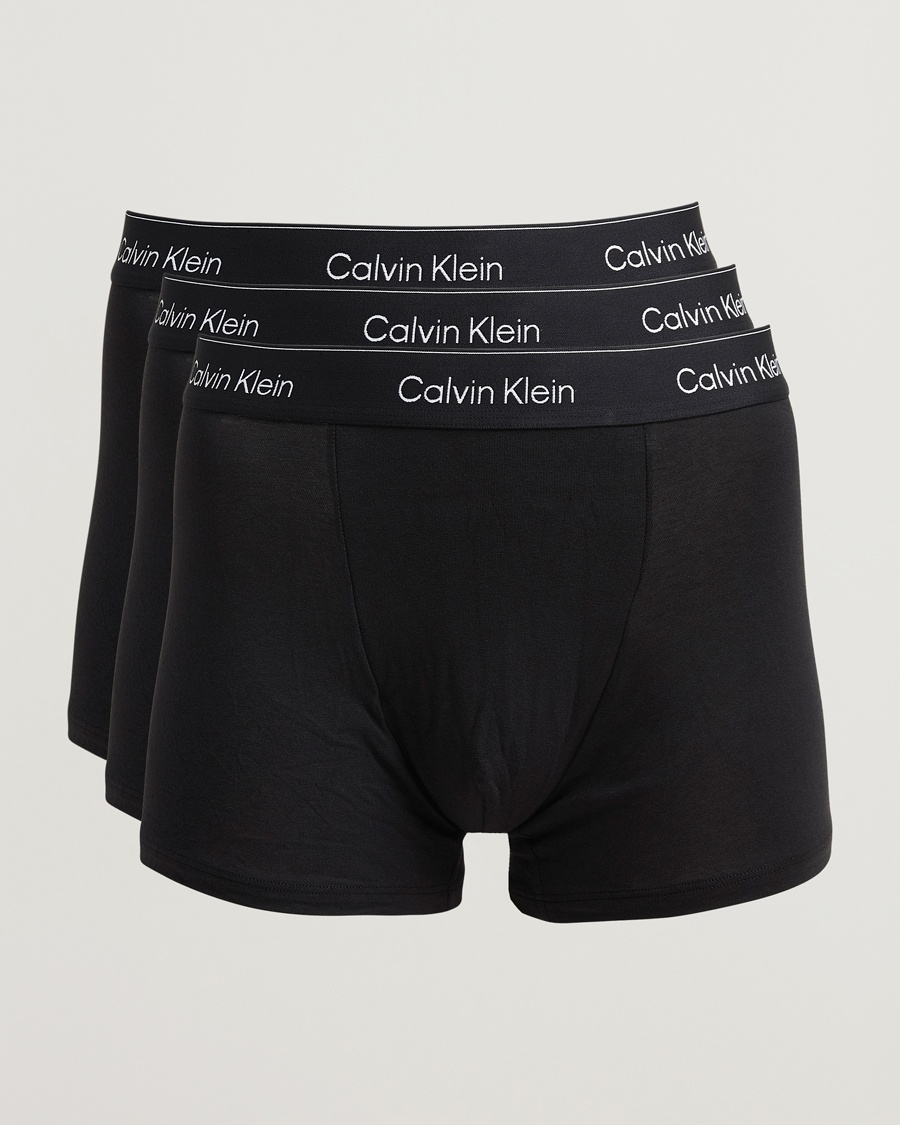 Calvin Klein 3-Pack Icon Cotton Stretch Relaxed Trunk Black – Sort