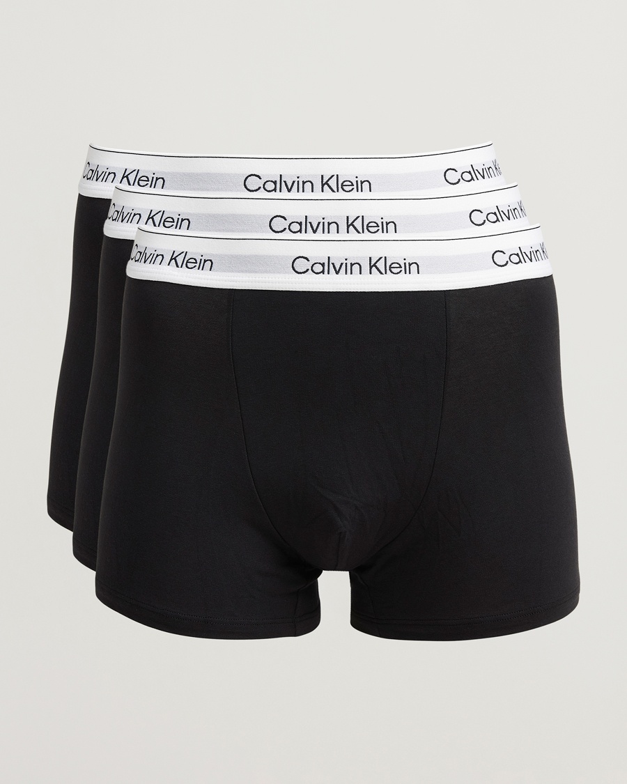 Calvin Klein 3-Pack Icon Cotton Stretch Relaxed Trunk Black – Sort