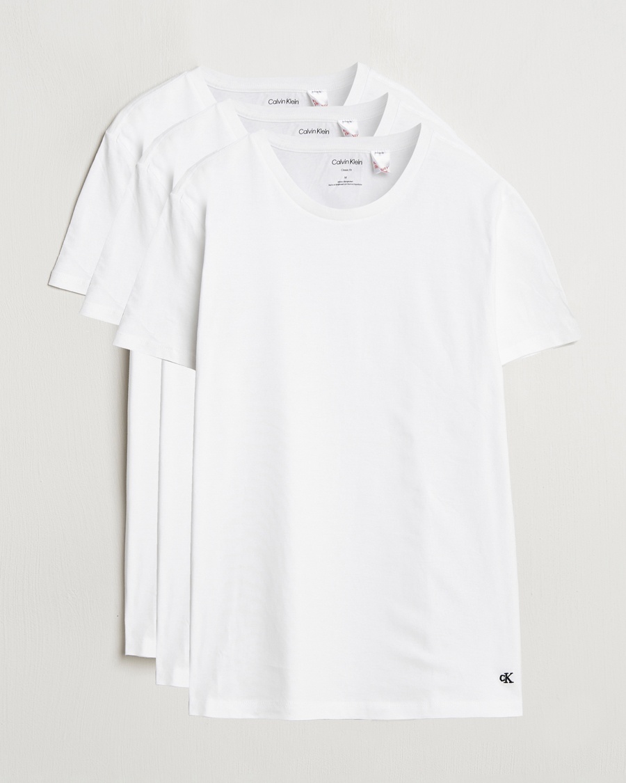 Calvin Klein 3-Pack Cotton Crew Neck T-Shirt White – Hvid