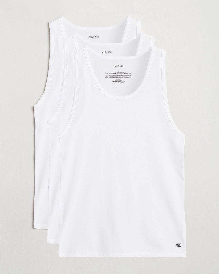 Calvin Klein 3-Pack Cotton Tank Top White – Hvid