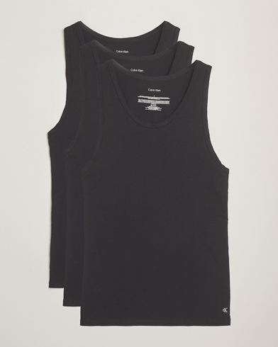 Calvin Klein 3-Pack Cotton Tank Top Black – Sort