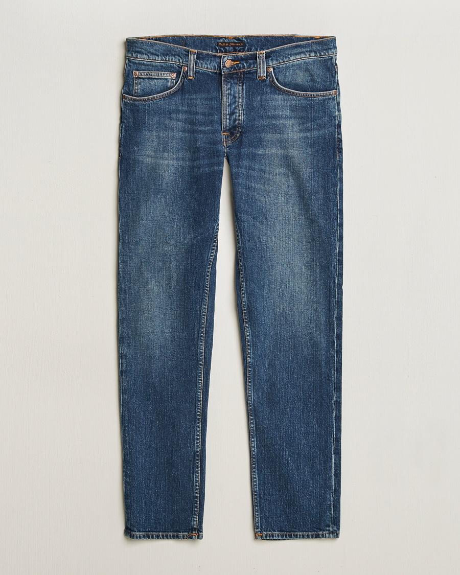 Nudie Jeans Solid Ollie Jeans Wild Blue – Blå