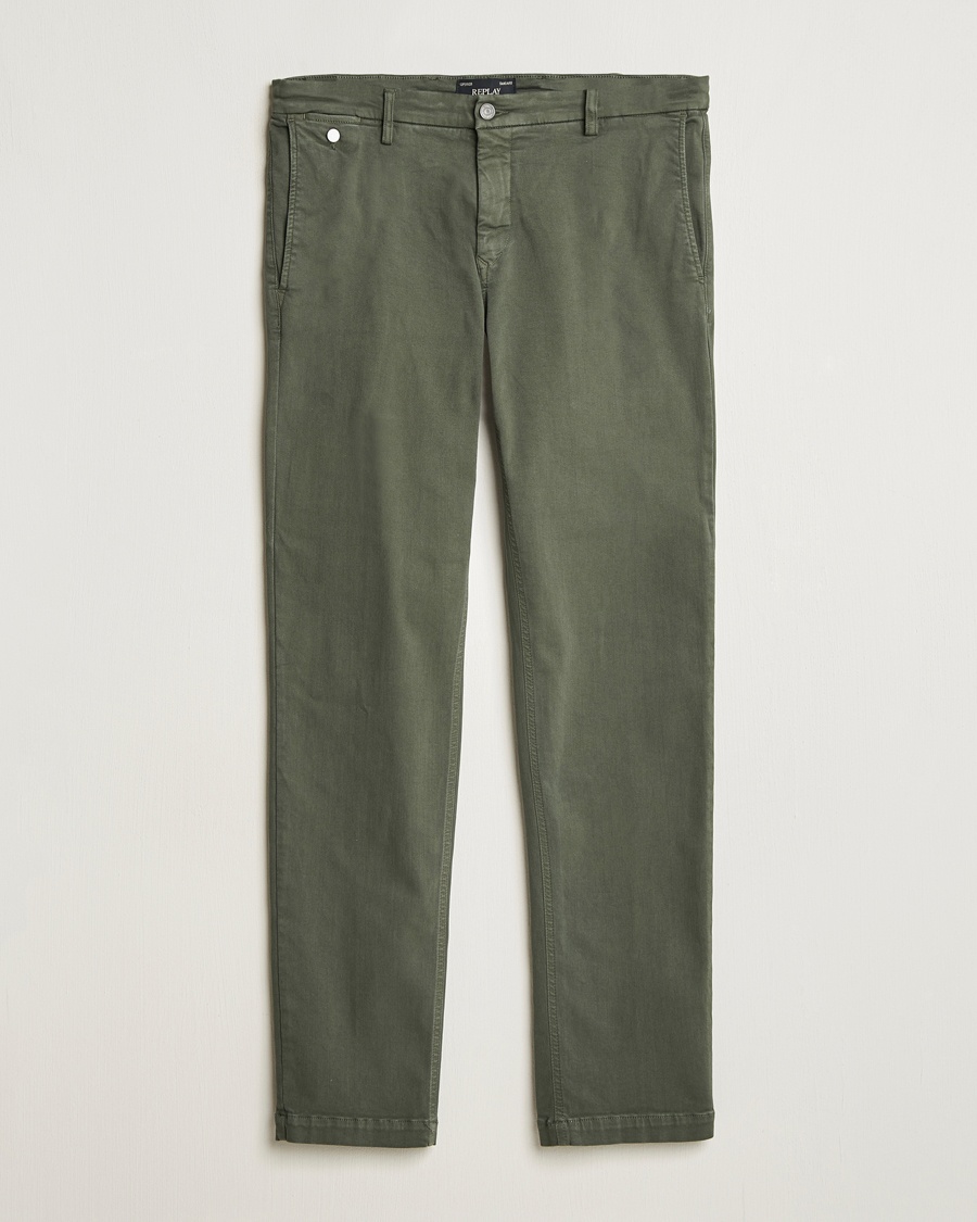 Replay Benni Hyperflex X-Lite Chinos Dark Green – Grøn