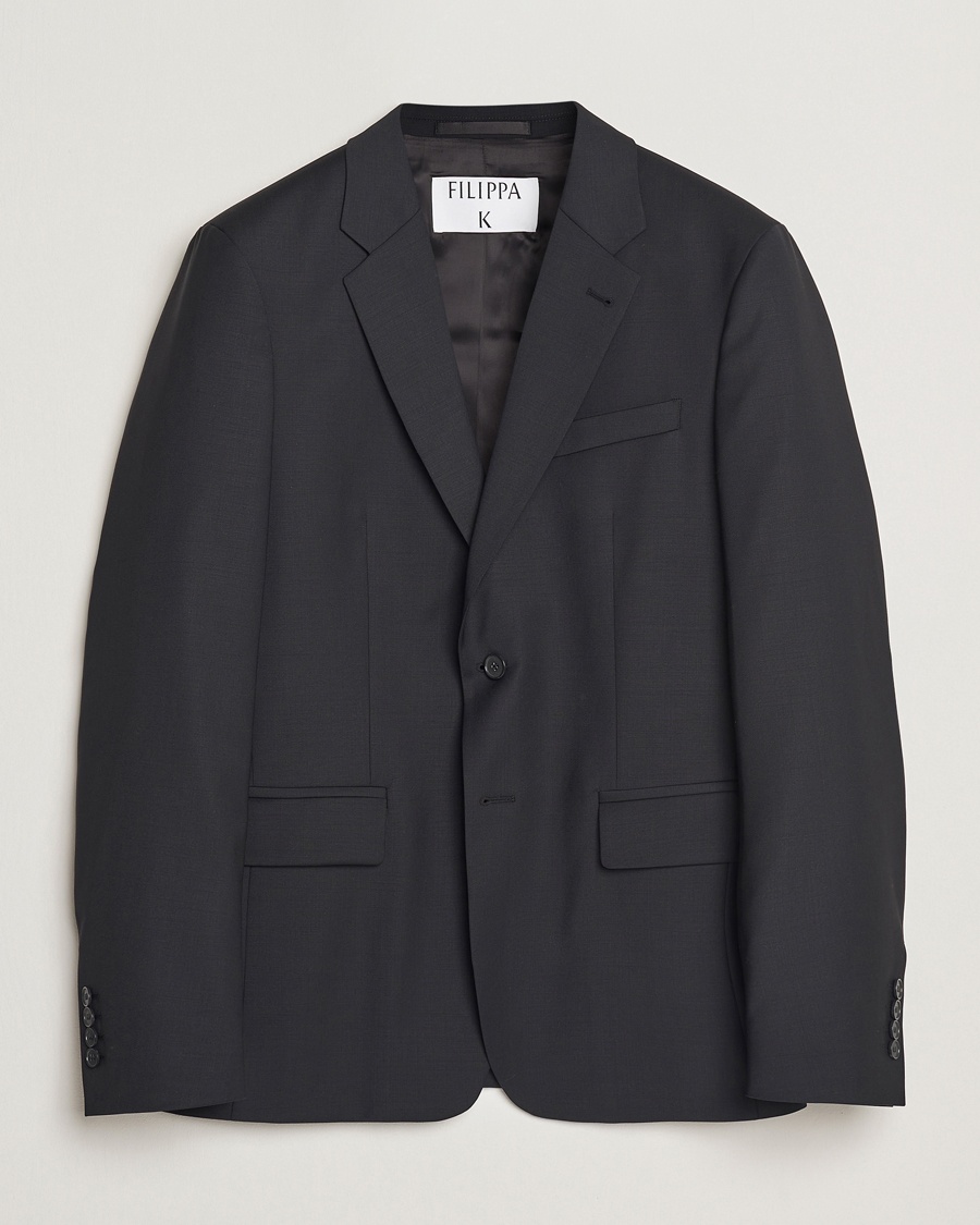 Filippa K Slim Wool Blazer Black – Sort