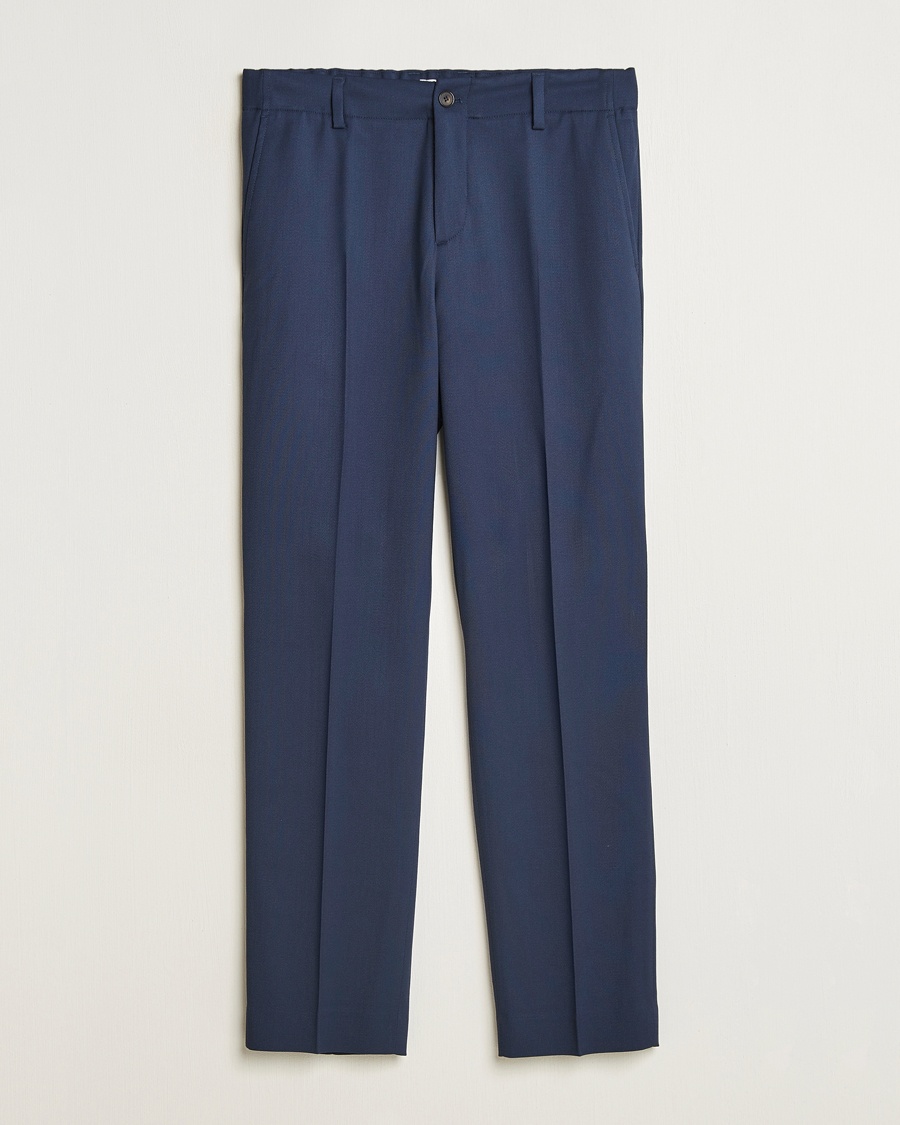 Herre | | Filippa K | Tailored Twill Drawstring Trousers Dusk Blue