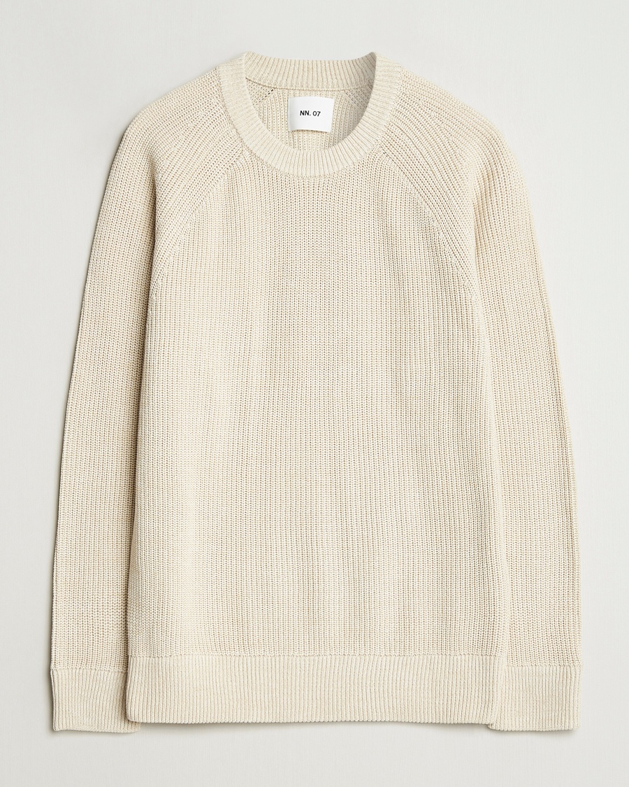 NN07 Jacobo Cotton Knitted Sweater Ivory – Beige