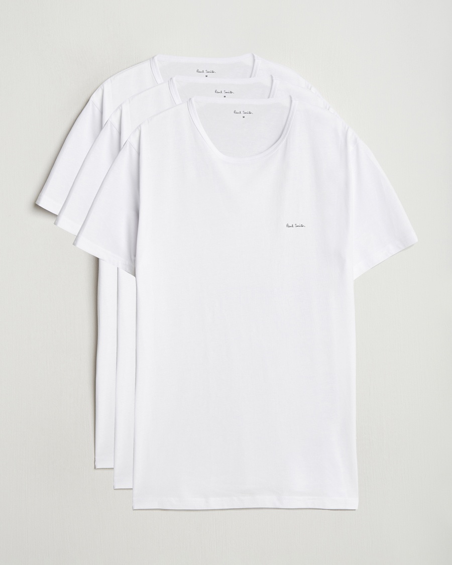 Paul Smith 3-Pack Crew Neck T-Shirt White – Hvid