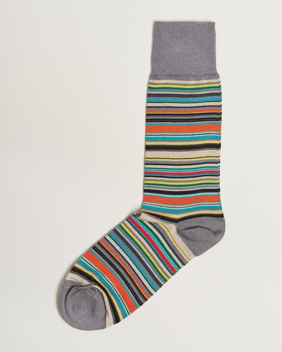 Paul Smith Mulitstripe Socks Grey – Flerfarvet