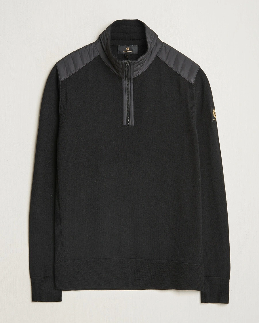Belstaff Kilmington Quarter Zip Jumper Black – Sort