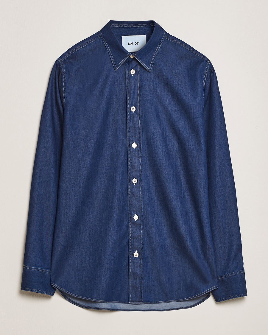 NN07 Colby Denim Shirt Medium Indigo – Blå