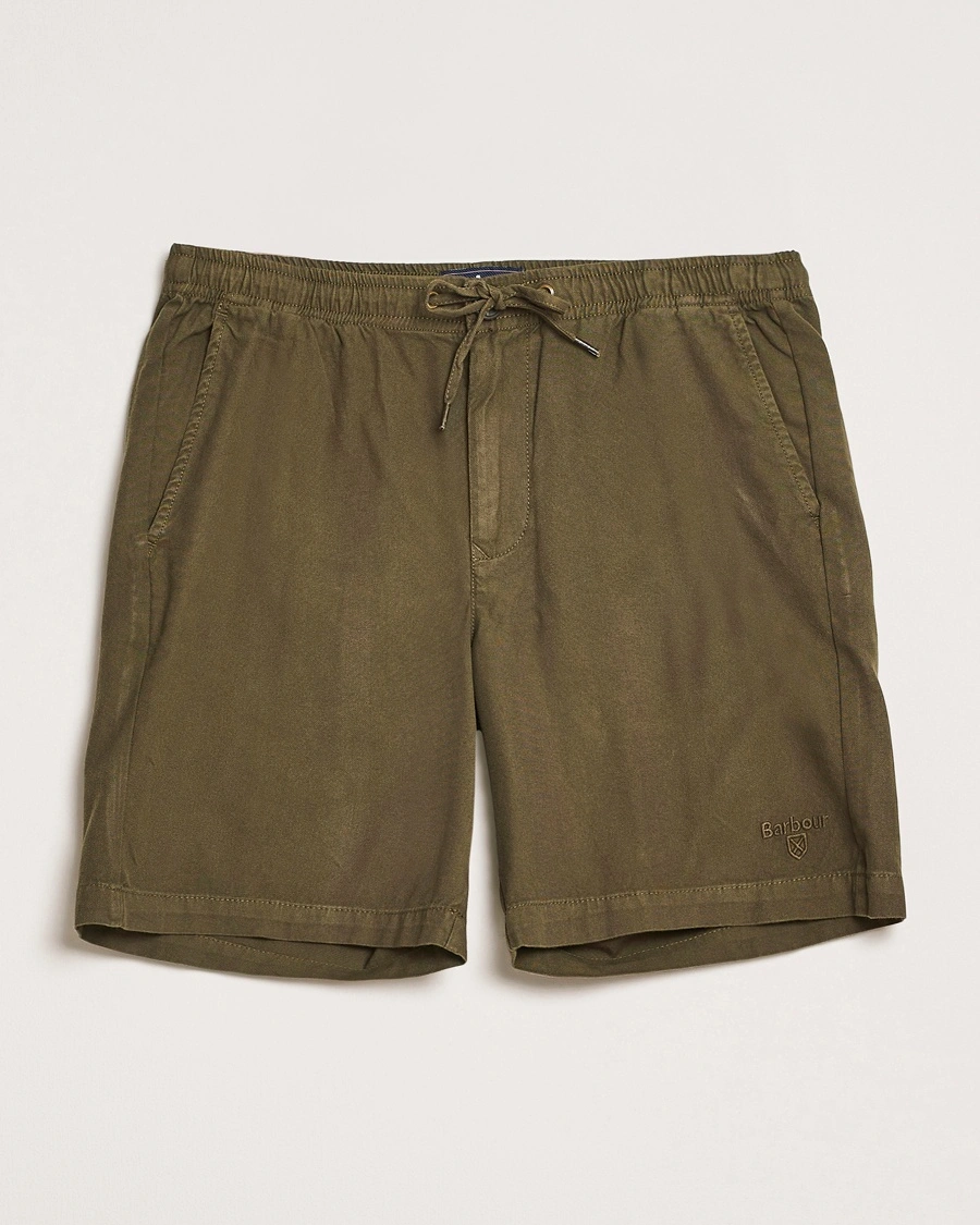 Barbour Lifestyle Washed Oxford Relaxed Shorts Uniform Green – Grøn