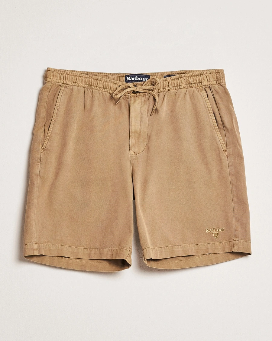 Barbour Lifestyle Washed Oxford Relaxed Shorts Washed Stone – Brun