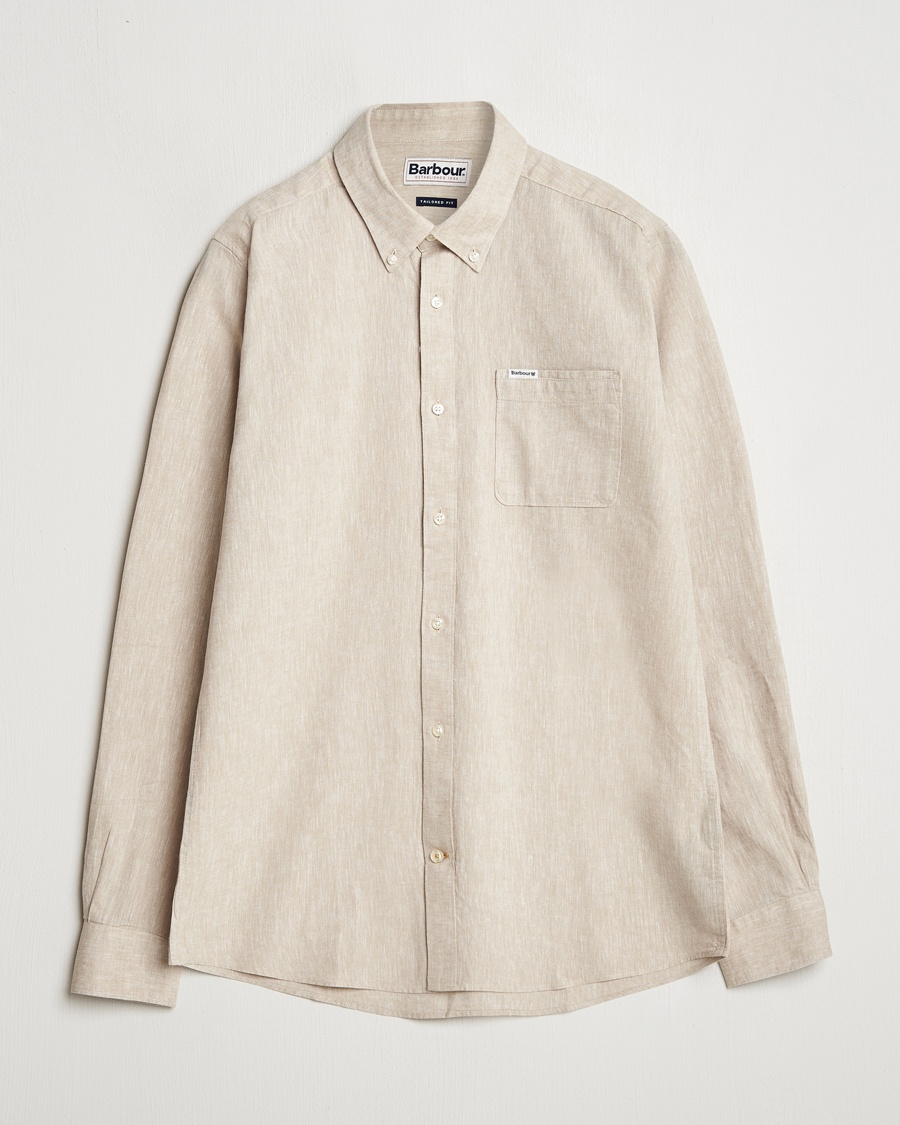 Barbour Lifestyle Nelson Linen/Cotton Shirt Stone – Beige