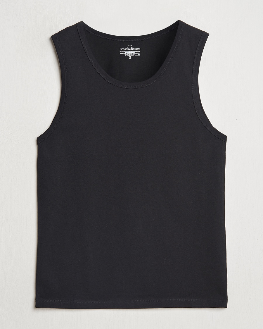 Bread & Boxers Relaxed Tank Top Black – Sort