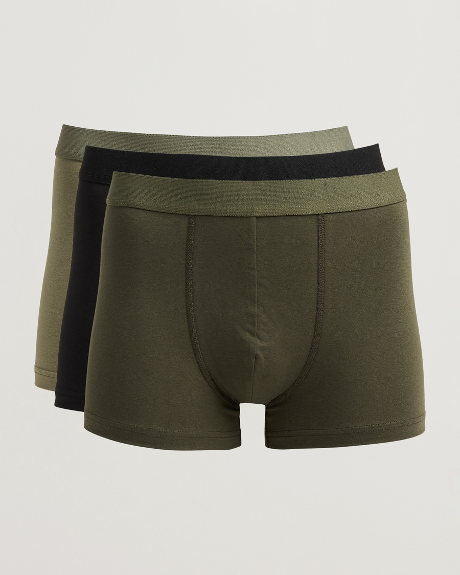 Bread & Boxers 3-Pack Boxer Brief Khaki/Green/Black – Flerfarvet