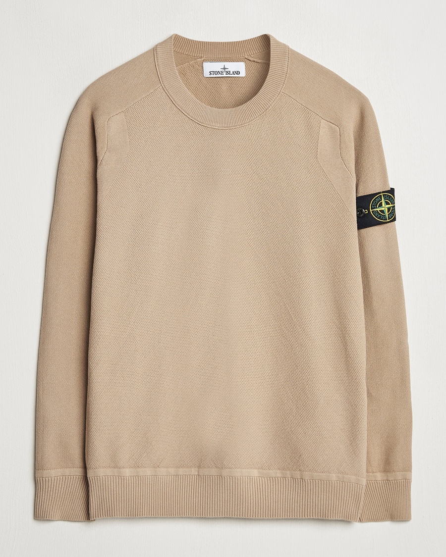 Herre | Nyheder | Stone Island | Micro Stitch Organic Cotton Crew Biscuit