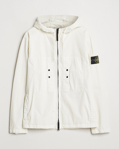 Herre | Nyheder | Stone Island | Supima Cotton Stretch Hooded Jacket Ivory