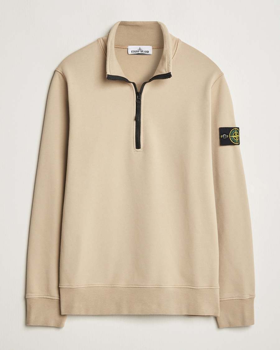 Herre | | Stone Island | Garment Dyed Fleece Half Zip Desert