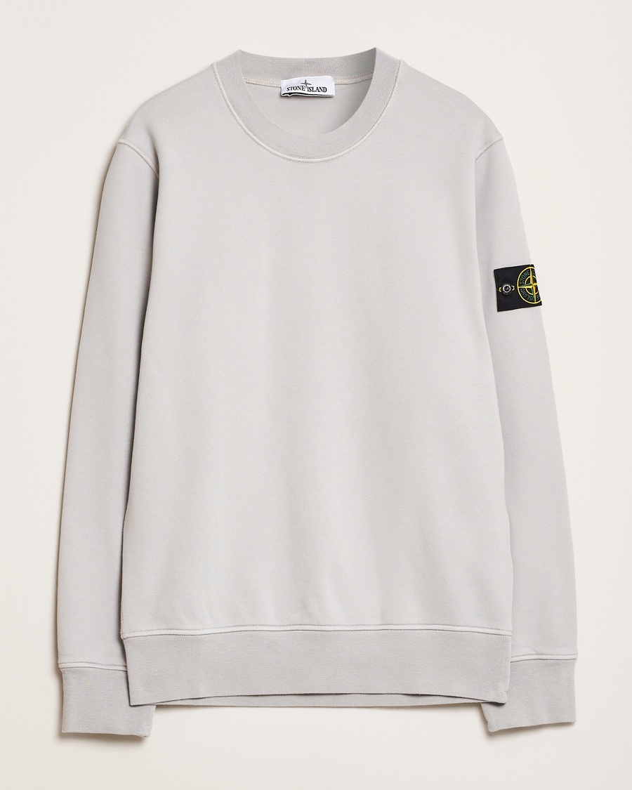 Herre | | Stone Island | Garment Dyed Fleece Sweatshirt Pearl Grey