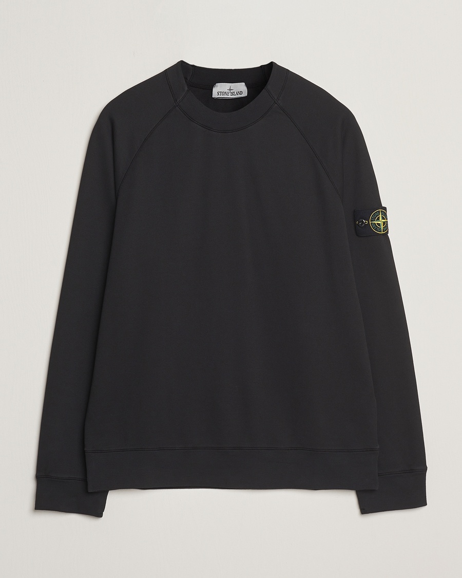 Herre | | Stone Island | Light Organic Cotton Fleece Sweatshirt Black