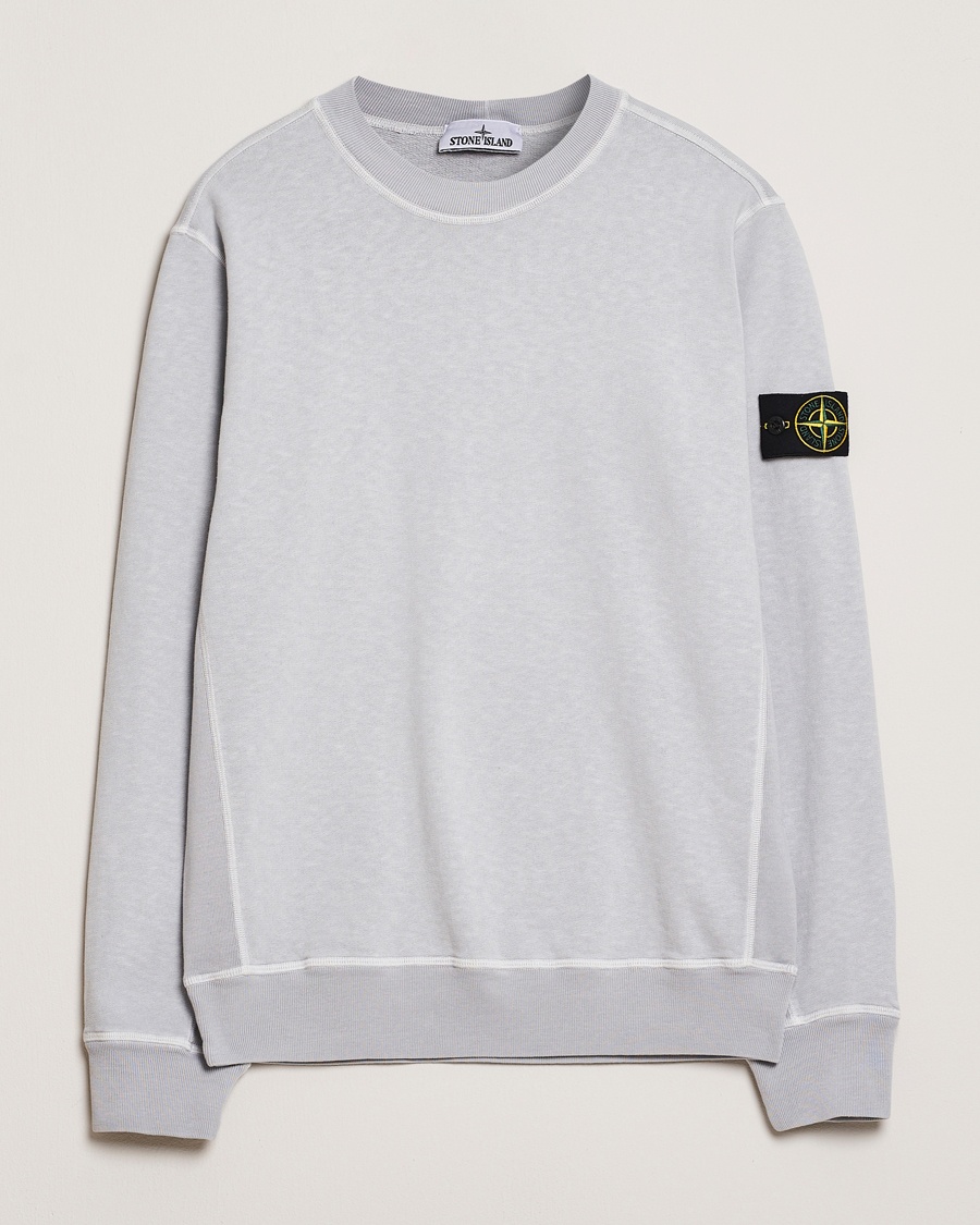 Herre | Nyheder | Stone Island | Old Dyed Cotton Sweatshirt Pearl Grey