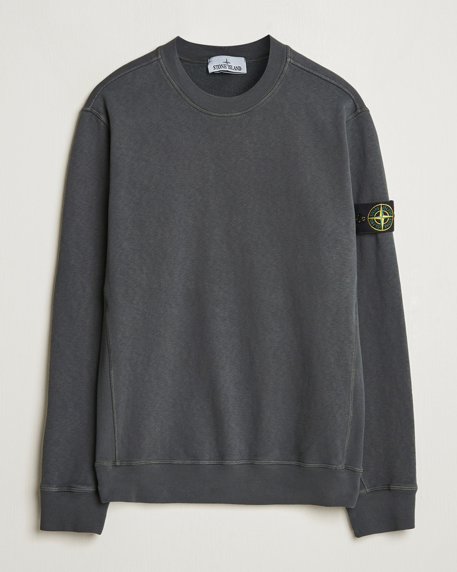 Herre | Sweatshirts | Stone Island | Old Dyed Cotton Sweatshirt Charcoal
