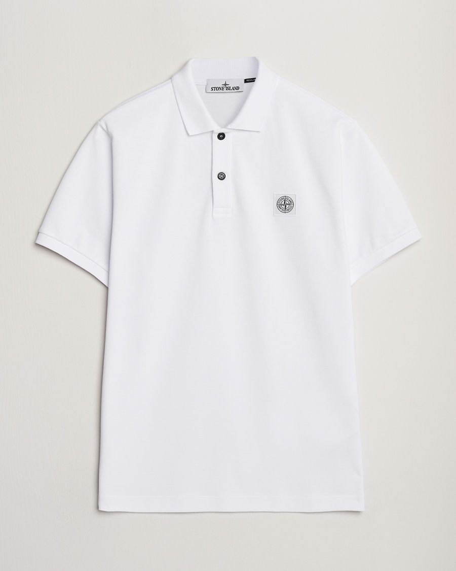 Herre | Nyheder | Stone Island | Organic Cotton Pique Polo White
