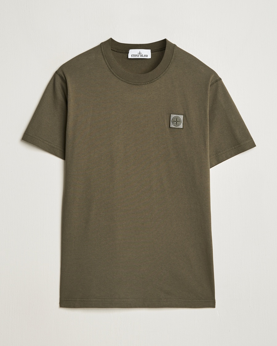 Herre | | Stone Island | Organic Cotton Fissato Effect T-Shirt Military Green
