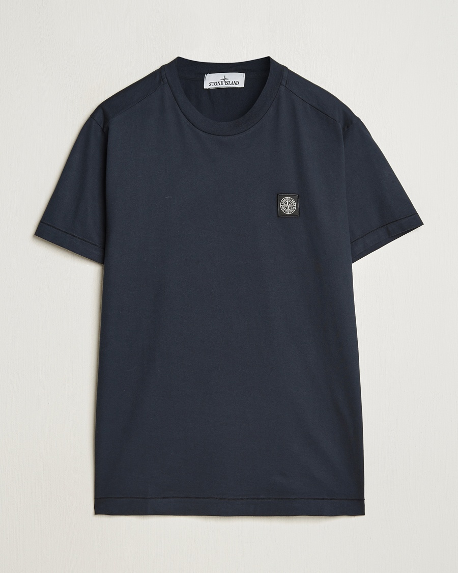 Herre | | Stone Island | Garment Dyed Cotton Jersey T-Shirt Navy Blue